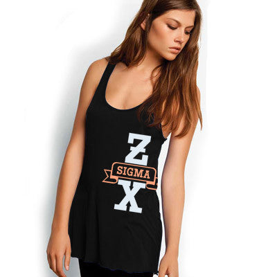 Zeta Sigma Chi Printed Flowy Bella Tank - Bella B8800 - CAD