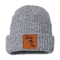 Zeta Mu Phi Chunky Knit Cuffed Beanie - Sportsman SP90 - LZR