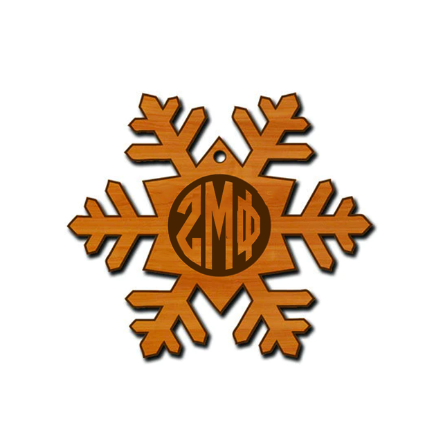 Zeta Mu Phi Engraved Snowflake Ornament - LZR