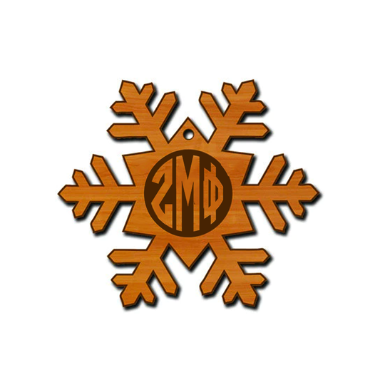 Zeta Mu Phi Engraved Snowflake Ornament - LZR