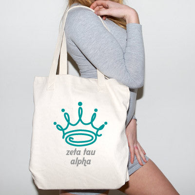 Zeta Tau Alpha Budget Tote, Printed Mascot - CAD
