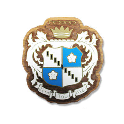 Zeta Tau Alpha Large Wooden Crest
